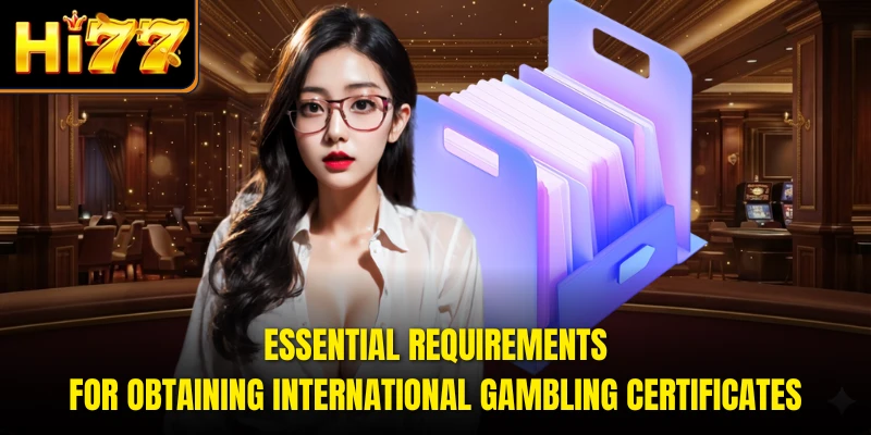 Essential requirements for obtaining international gambling certificates