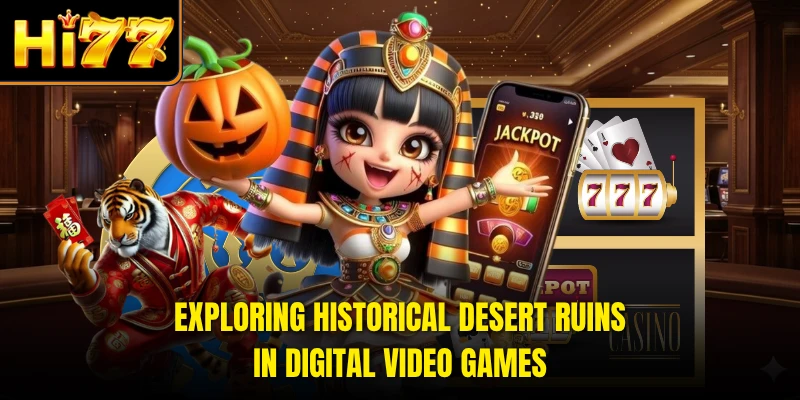 Exploring historical desert ruins in digital video games