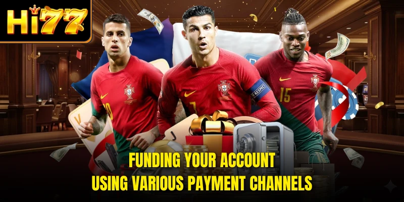 Funding your account using various payment channels