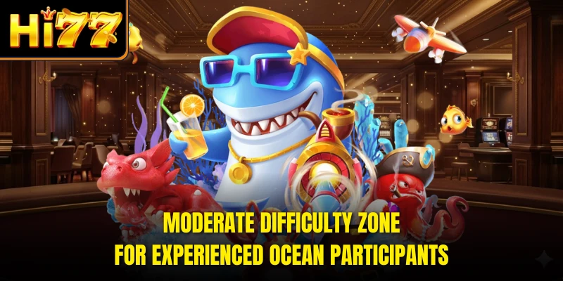 Moderate difficulty zone for experienced ocean participants