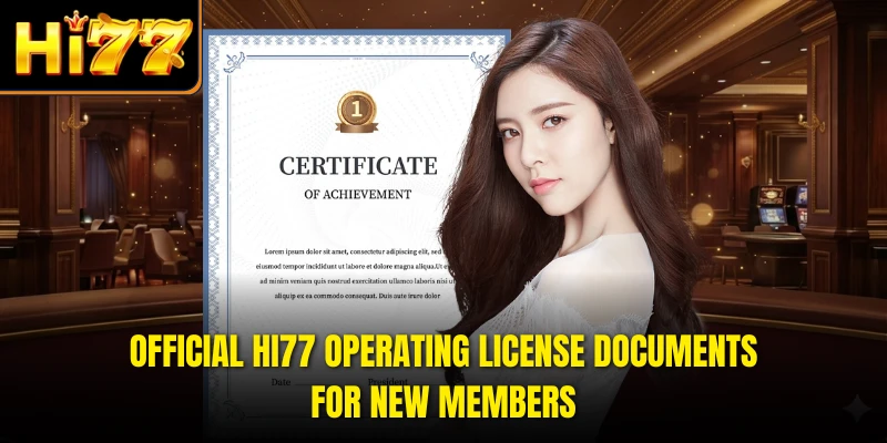 Official HI77 operating license documents for new members