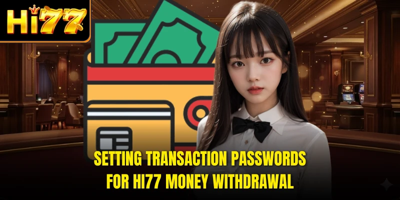 Setting transaction passwords for HI77 money withdrawal