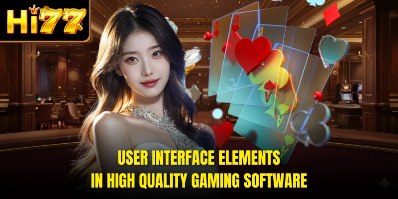 User interface elements in high quality gaming software